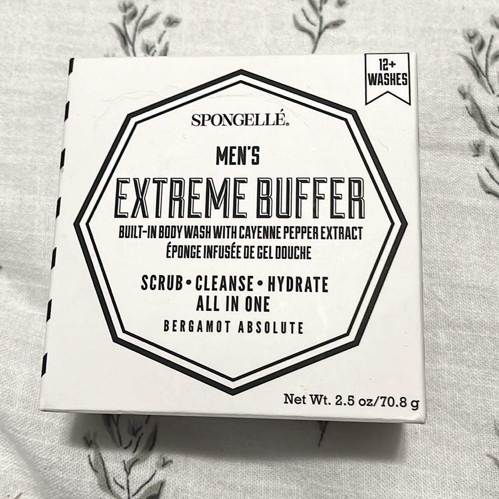 Men’s Spongellé Extreme Buffer Bergamot Absolute 🫧🧼🚿12+ Washes NWT